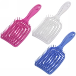 Расчёска массажная «Сosmo style», для бережного расчёсывания мокрых волос, цвет белый, розовый и голубой, 23,5*8см