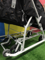 Коляска комбинированная с трансформируемым кузовом (арт.У3-1К/3) в горошек шоколадный