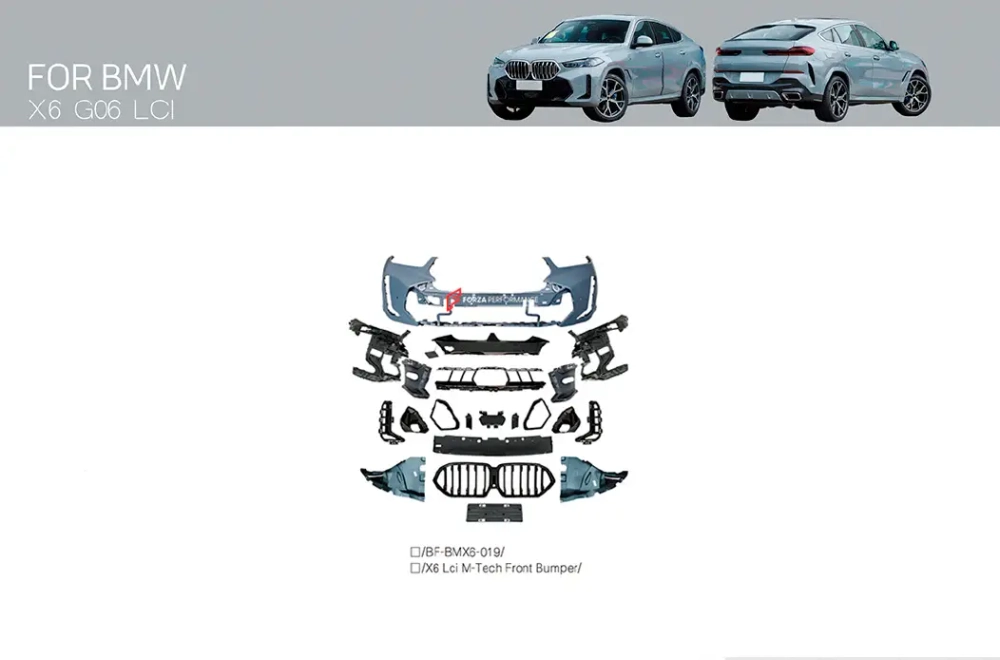Передний бампер и решетка радиатора для BMW X6 G06 Рестайлинг 2023+ М-стиль БМВ