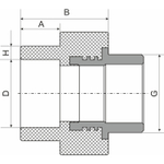 Муфта комб. нар 20х3/4'' EVER® plast БЕЛЫЙ (Россия)