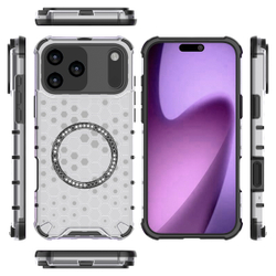 Прозрачный чехол Honeycomb Magnetic Case для iPhone 17 Pro Max