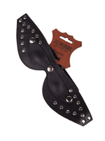 Чёрная кожаная маска с велюровой подкладкой (Цвет: черный)