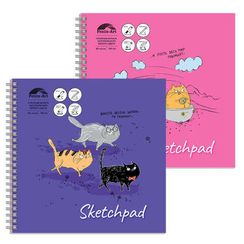 Скетчпад 195х195 мм, 80 л, блок - белый офсет 100 г/м², арт. 61256