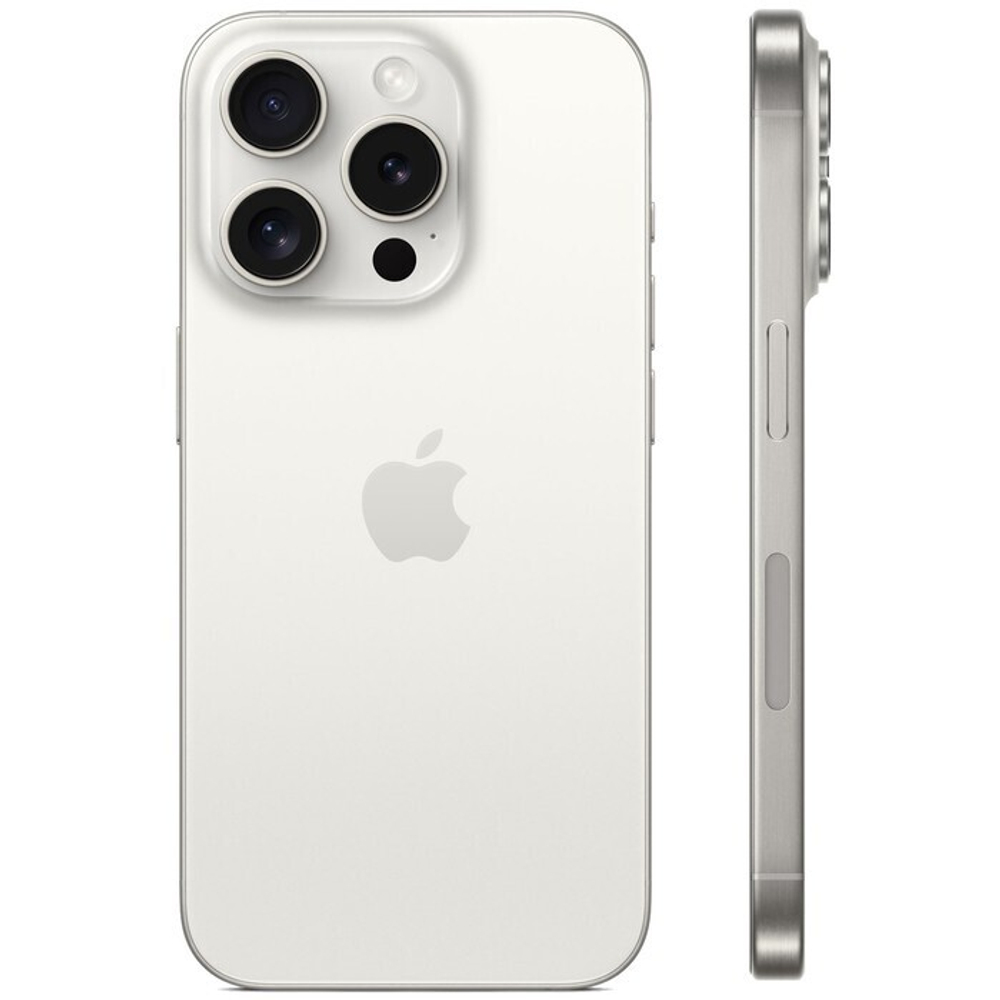 Смартфон Apple A3104 iPhone 15 Pro 128Gb белый титан моноблок 3G 4G 2Sim 6.1" 1179x2556 iOS 17 48Mpi