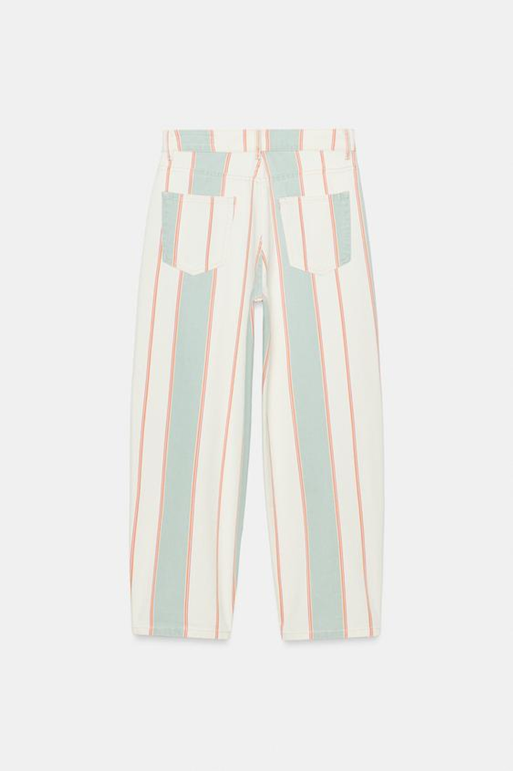 ZARA ЗАУЖЕННЫЕ ДЖИНСЫ В ПОЛОСКУ СО СРЕДНЕЙ ПОСАДКОЙ — ZW COLLECTION, ПОЛОСКИ