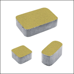 Тротуарная плитка КЛАССИКО гладкий Желтый, комплект из 3 видов плит Б.1.КО.6