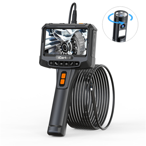 iCartool (IC-VC700R) Видеоэндоскоп промышленный, экран 5", 2Мп, 1920х1080, 1м, 8 мм зонд, вращение камеры