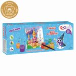 Гуашь ЮНЛАНДИЯ "ЮНЫЙ ВОЛШЕБНИК" 10+2 цвета (золотистый+серебристый) по 20 мл, без кисти, картон, 191517