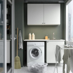 Комбинация для ванной - IKEA ENHET, 139х63.5х87.5 см, белый/антрацит, ЭНХЕТ ИКЕА