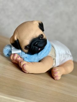 Игрушка мягконабивная 35см AniReal Бульдог (60110)