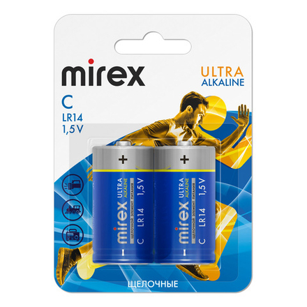 Батарейка алкалиновая С/LR14 Mirex