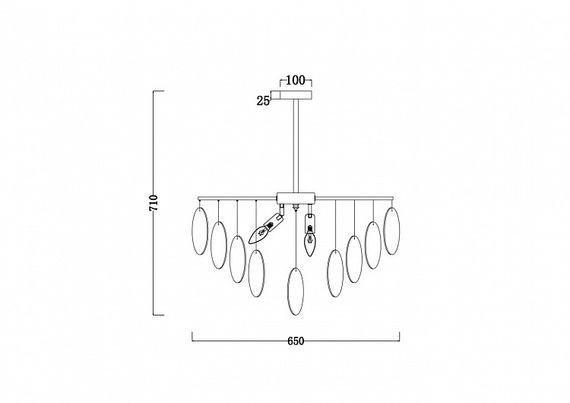 Подвесная люстра Freya Porto FR5104PL-06BS