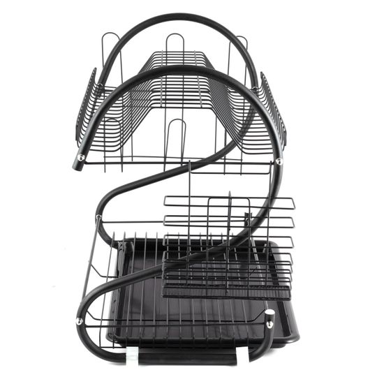 Сушилка для посуды двухъярусная Ofenbach NB 100404 (52х24,5х37 см) черная