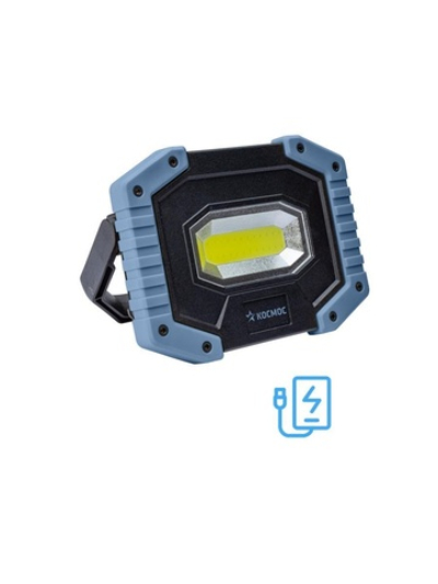 Фонарь-светильник аккумуляторный рабочий COB 5Вт аккум. съемн. Li-ion 18650 2х1.2А.ч Powerbank USB КОСМОС KOS701Lit