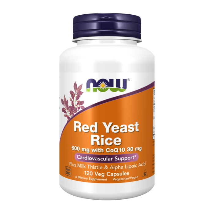 Красный дрожжевой рис, Red Yeast Rice with CoQ10, Now Foods, 120 капсул