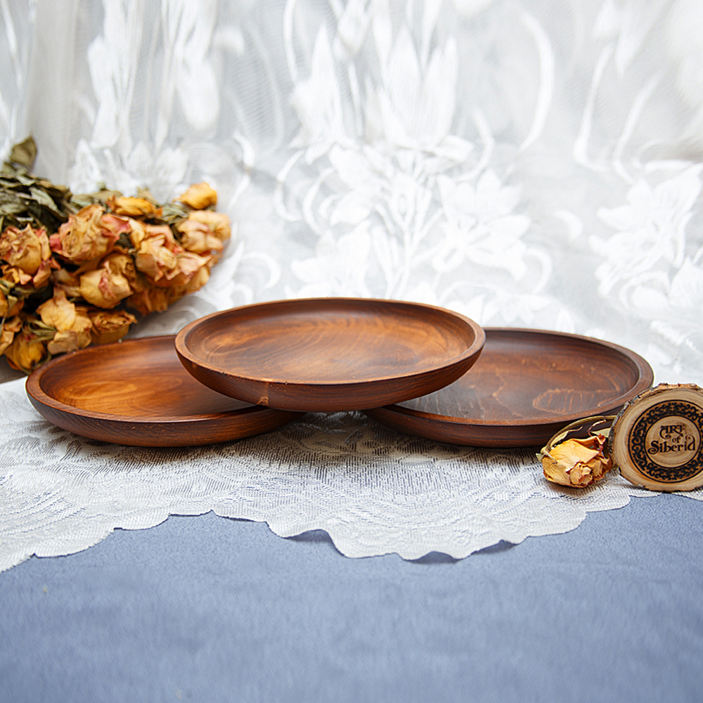 Набор деревянных тарелок Art of Siberia из древесины сибирского кедра TN38
