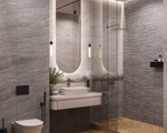 Плитка настенная Gracia Ceramica Fog 25x60 см 1.2 м² матовая с sugar эффектом цвет темно-серый