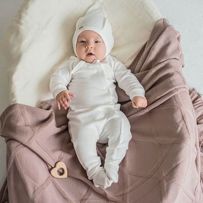 Sleepsuit with snap buttons 3-18 months - Heavy Cream