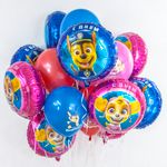 Шар (12"/30 см) Щенячий Патруль, С Днем Рождения!, Ассорти, пастель, 1 ст 25 шт.