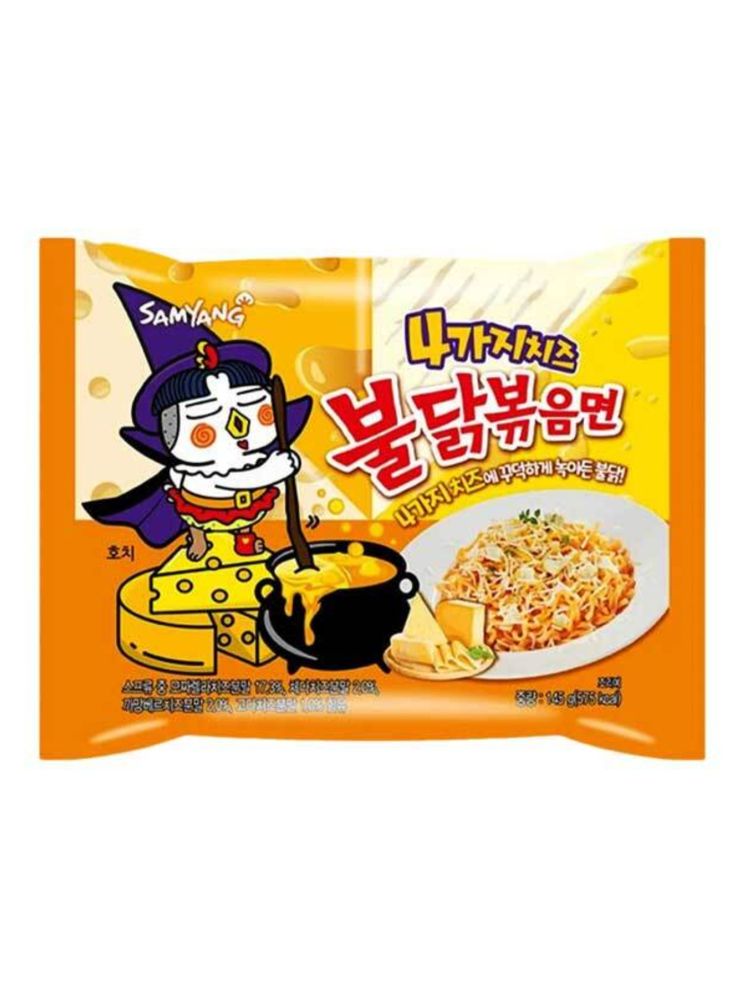 Лапша Samyang Quattro Cheese Острая курица 4 сыра 145 г 5 шт