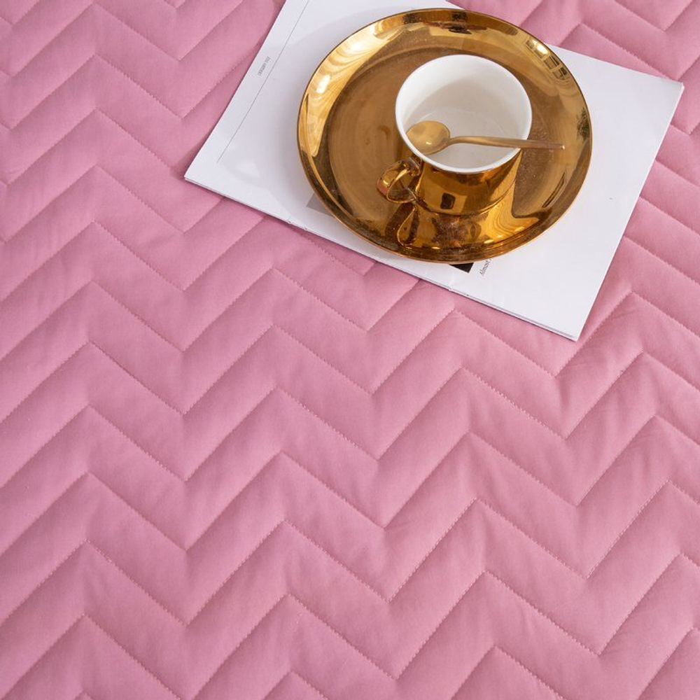 Покрывало однотонное двустороннее ODP008, размер 160*220, наволочка 50-70 1 шт