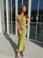 Платье MOREON с открытым декольте, салатовый