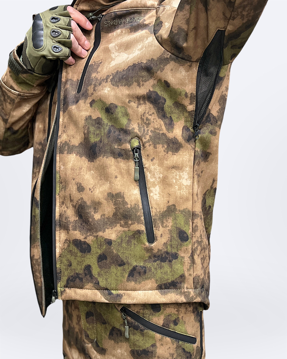 Костюм BOND Snow Bars Зелёный лес — демисезонный софтшелл