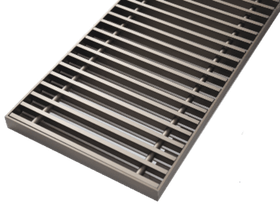 Решетка с рамкой Vitron (шаг 13 мм, ширина 300 мм, длина 950 мм, профиль анодированный алюминий, цвет Бронза)