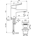 Смеситель для раковины Ideal Standard CERAPLAN BD206AA