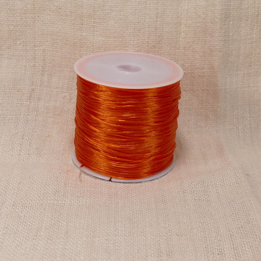 Спандекс плоского сечения, оранжевый, 0.7 мм (1 метр)