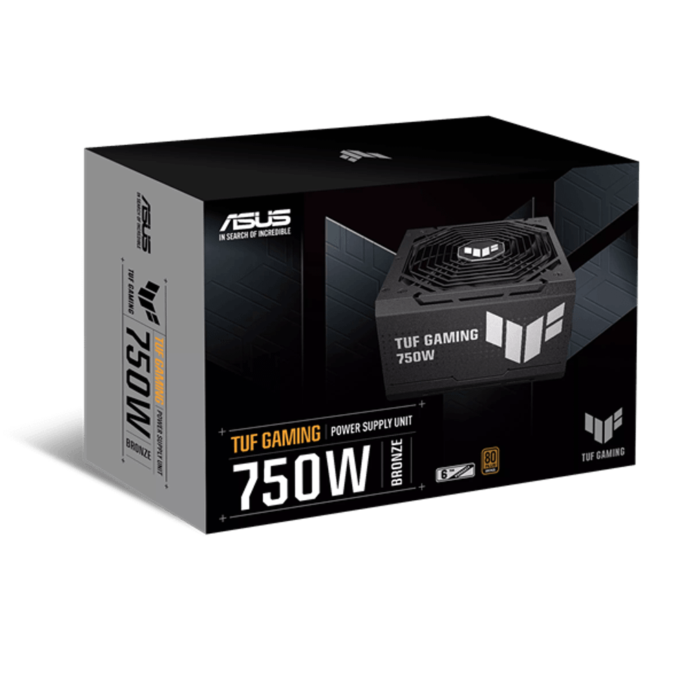 Блок питания ASUS  750W, TUF Gaming 750W Bronze, Non Modular, 80+ BRONZE, КПД 89%, TUF-GAMING-750B