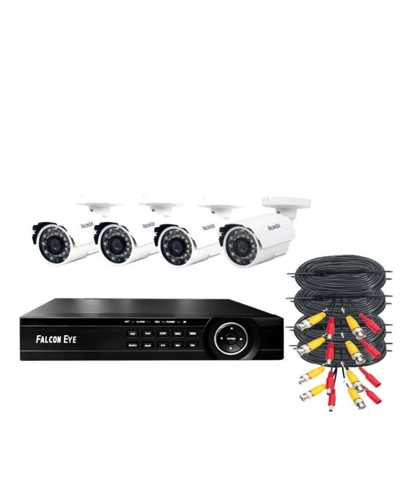 Falcon Eye FE-1108MHD KIT SMART 8.4 Комплект видеонаблюдения. -ми канальный гибридный ((AHD,TVI,CVI,IP,CVBS) регистратор; Видеовыходы: VGA;HDMI; Видеовходы: 8xBNC;Разрешение  записи до 1080N)