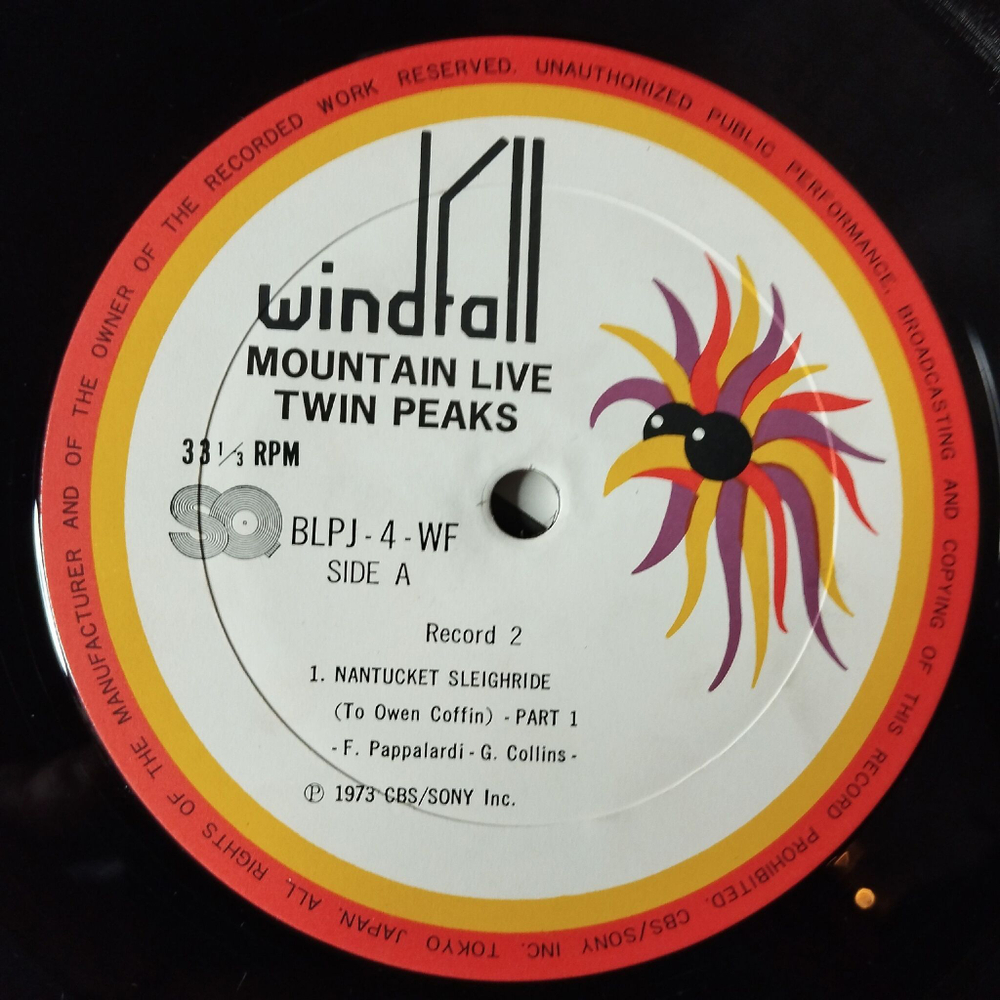 Винтажная виниловая пластинка LP Mountain Twin Peaks (Japan 1973) (No Obi) Never In My Life