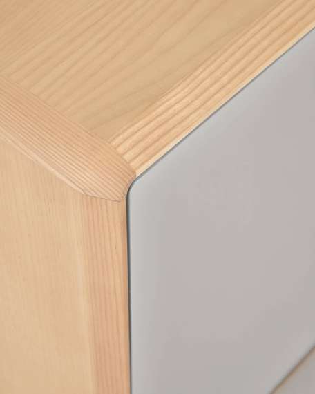 Тумба под ТВ Anielle из массива и шпона ясеня с двумя дверцами 180 x 39 см