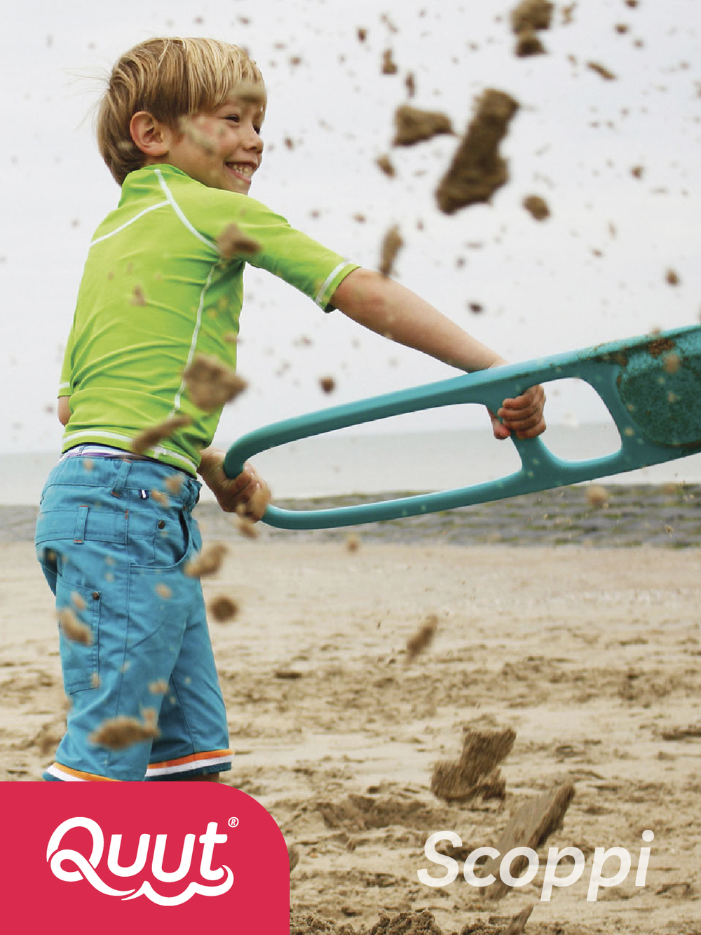 Детская лопата для песка и снега с ситом Scoppi