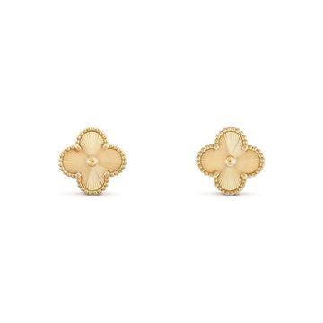 Серьги Van Cleef & Arpels Vintage Alhambra в желтом золоте