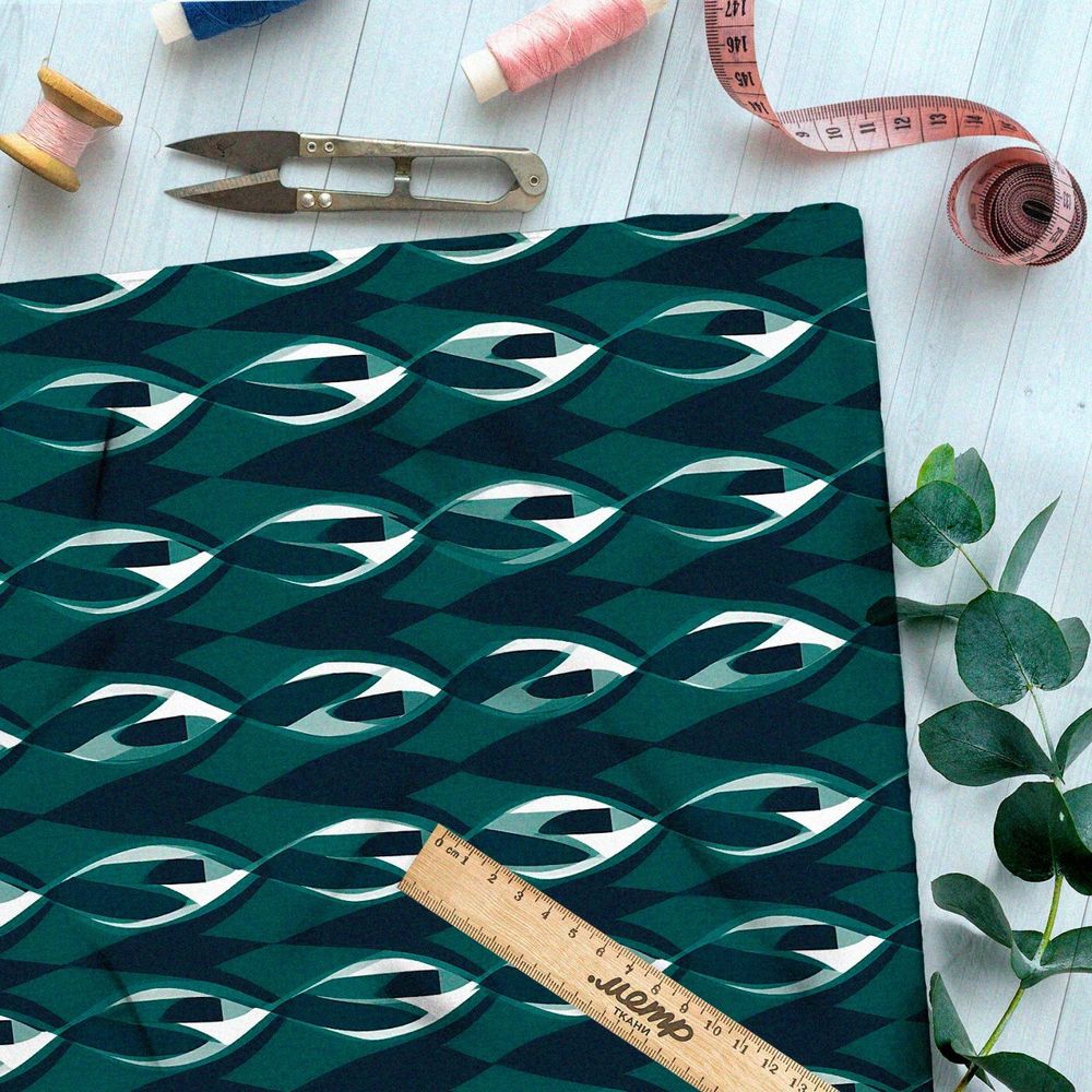 Ткань премиум атлас абстрактное путешествие во вселенную