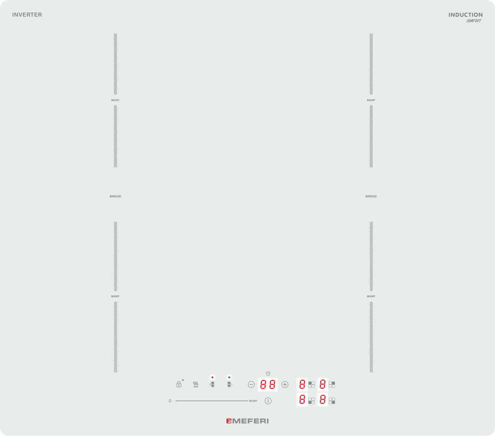Индукционная варочная панель с инвертором Meferi MIH604WH COMFORT фото 