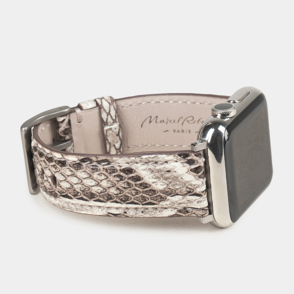 Ремешок для Apple Watch 40/41/42 mm из кожи питона, натурального цвета