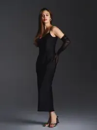 Платье комбинация "Черный оникс" женское