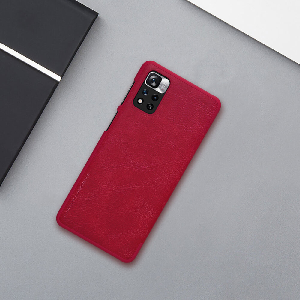 Кожаный чехол-книжка Nillkin Leather Qin для Xiaomi Redmi Note 11 Pro+ 5G global