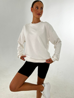 Свитшот женский оверсайз хлопок толстовка с начесом