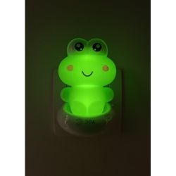 Ночник - светильник светодиодный ЭРА NN-608-SW-GR в розетку с выключателем зеленый