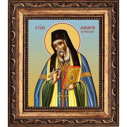 Макарий митрополит Коринфский, преподобный святитель. Икона на холсте.
