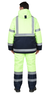 Костюм куртка, п/к синий с неоном тк.Гретта