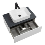 Мебель для ванной со столешницей и накладной раковиной Cezares SLIDER 80 Bianco Opaco SLIDER-800-1C-SO-BO