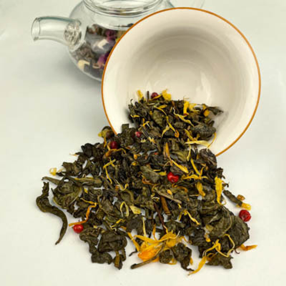Зеленый чай BERRY-TEA с имбирем и медом | 18гр под стакан | Эконом