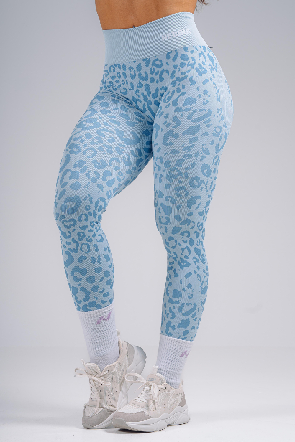 Леггинсы Push-Up Compression Leopard Leggings PRIMAL 849 Голубые