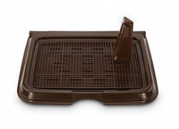 Собачий туалет со стойкой и сеткой "Чистый котик" 49х36,6х4см, коричневый