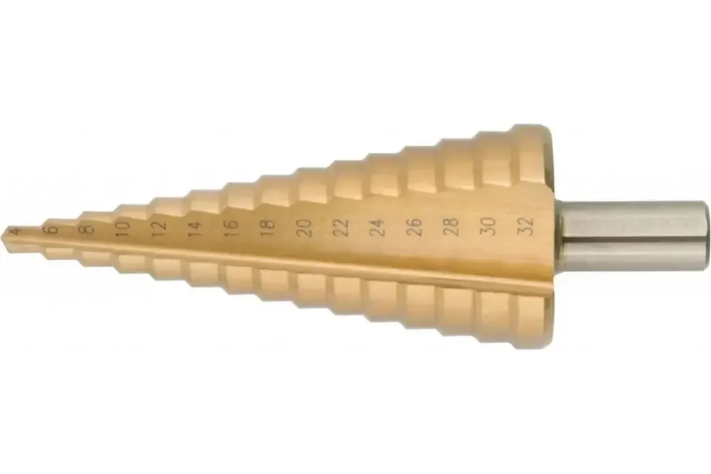 36384М Сверло ступенчатое HSS по металлу, 15 ступеней 4-32